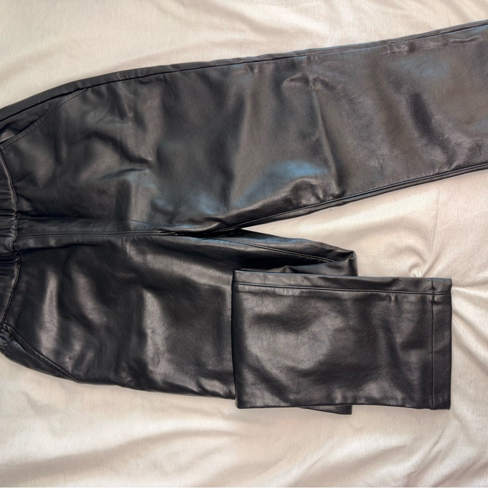 Black Faux Leather Pants